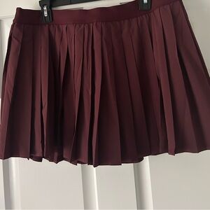 NWT Lululemon High Rise Pleated Tennis Skirt Garnet Burgundy 14 New